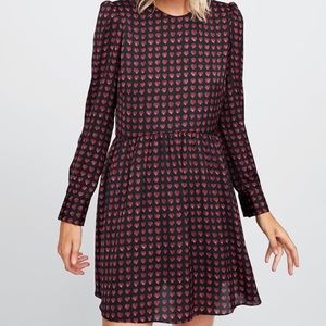ZARA Heart Print Long sleeve Dress